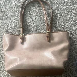 Elegant Bueno Tan and Brown Tote Bag